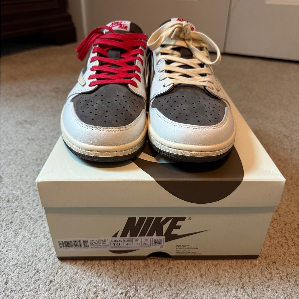 Nike Air Sneakers with Red and White Accents